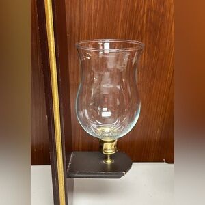 Home interiors and gifts traditional style clear glass cup for candleholders